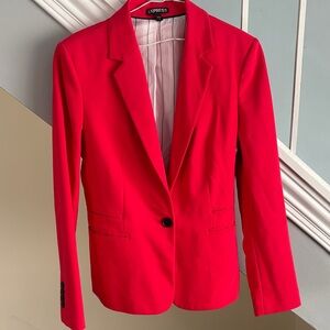 Express Women's Vibrant Red Suit Jacket